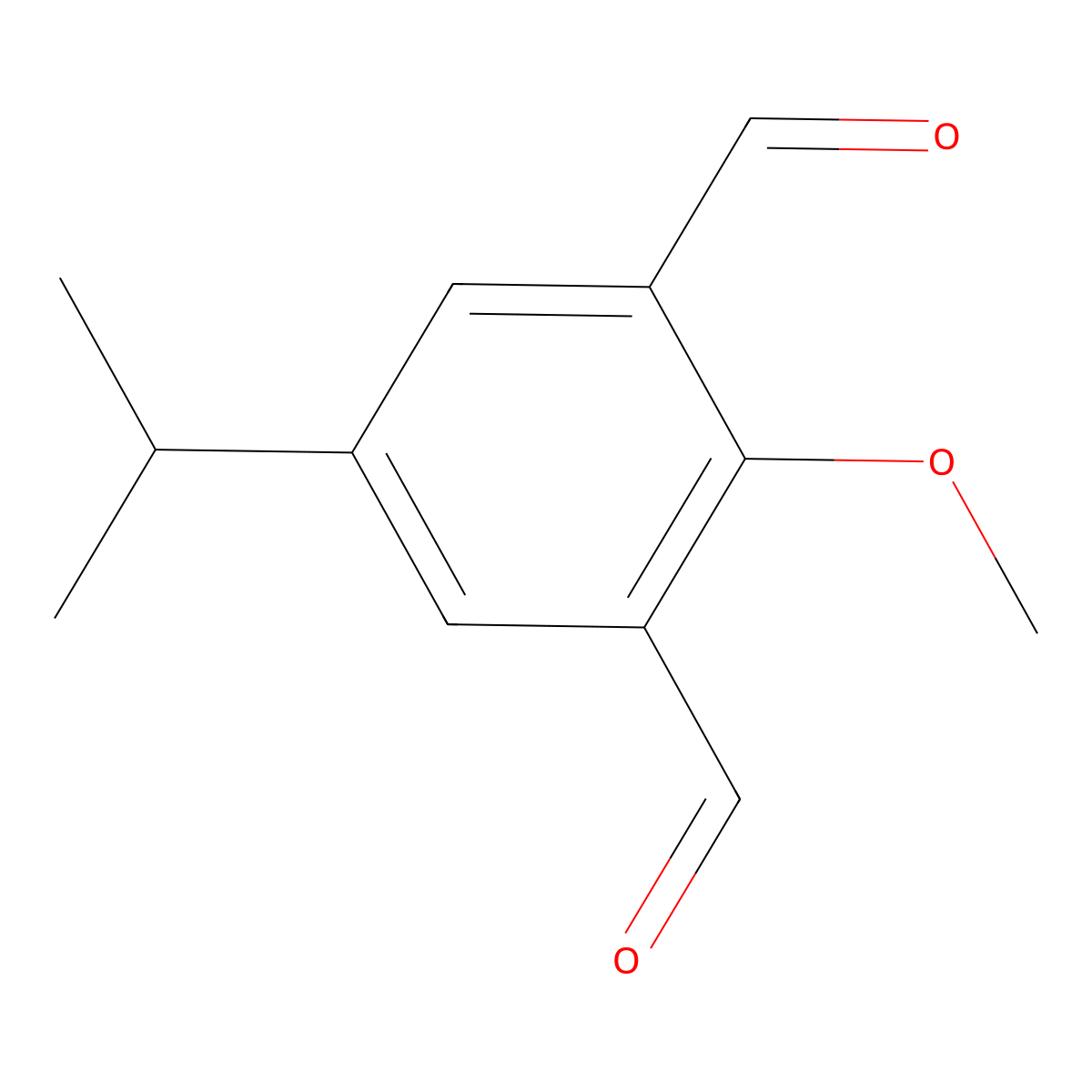 5-Isopropyl-2-methoxyisophthalaldehyde molecular structure, CAS 2901109-93-9
