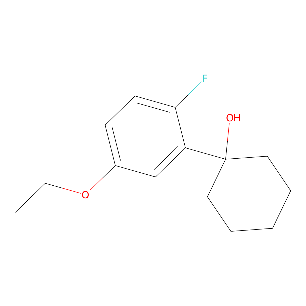 1-(5-Ethoxy-2-fluorophenyl)cyclohexanol molecular structure, CAS 2901109-96-2