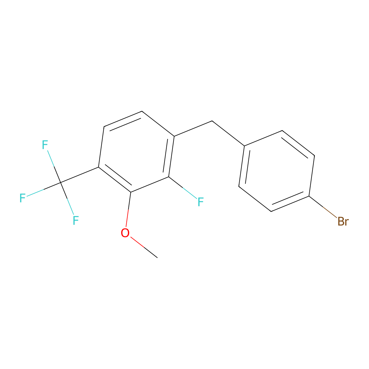 1-(4-BromobenZyl)-2-fluoro-3-methoxy-4-(trifluoromethyl)benZene molecular structure, CAS 2901110-00-5