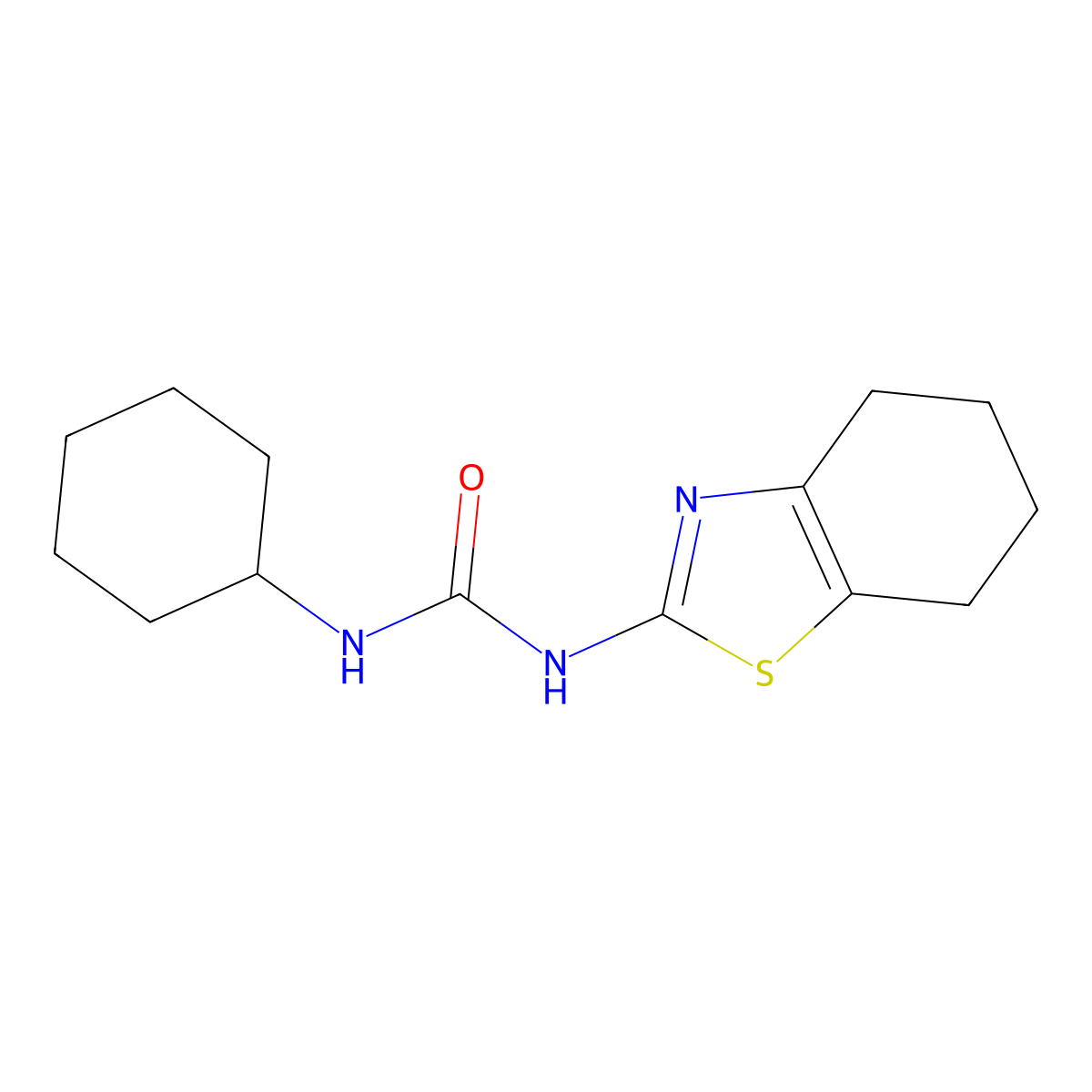 1-Cyclohexyl-3-(4,5,6,7-tetrahydro-1,3-benzothiazol-2-yl)urea molecular structure, CAS 29016-09-9