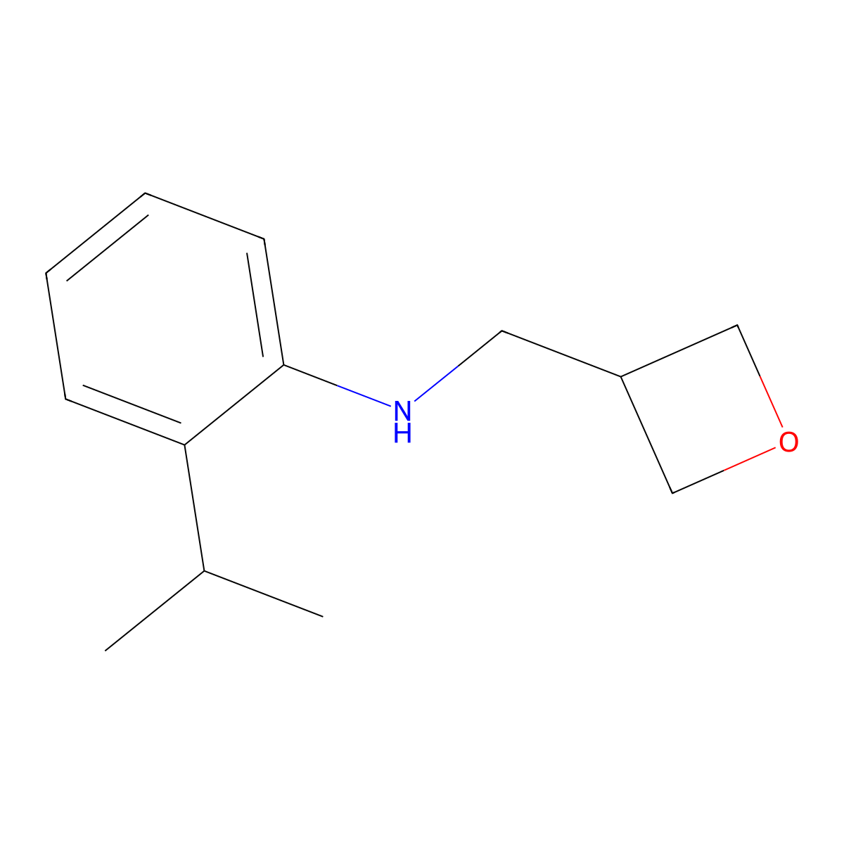 N-[2-(1-methylethyl)phenyl]-3-Oxetanemethanamine molecular structure, CAS 2901870-07-1