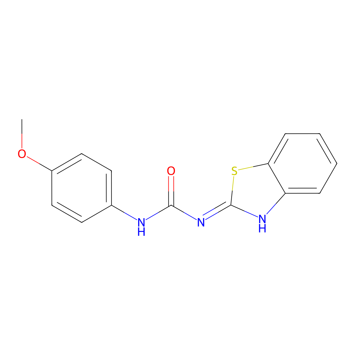 1-(1,3-Benzothiazol-2-yl)-3-(4-methoxyphenyl)urea molecular structure, CAS 29019-00-9