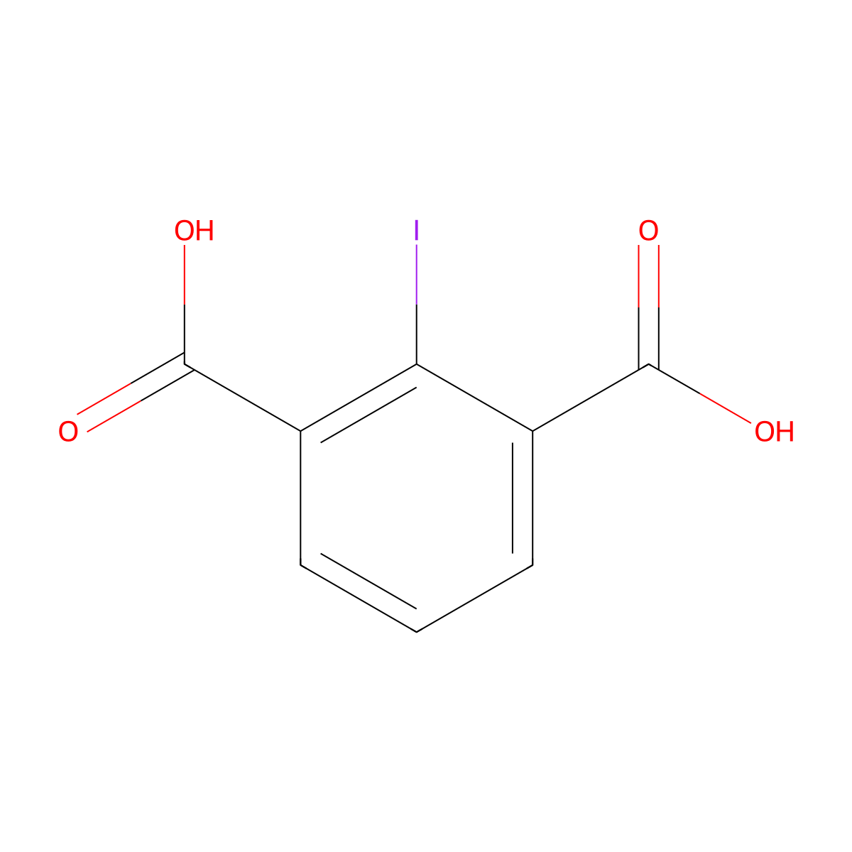2-Iodoisophthalic Acid molecular structure, CAS 2902-65-0