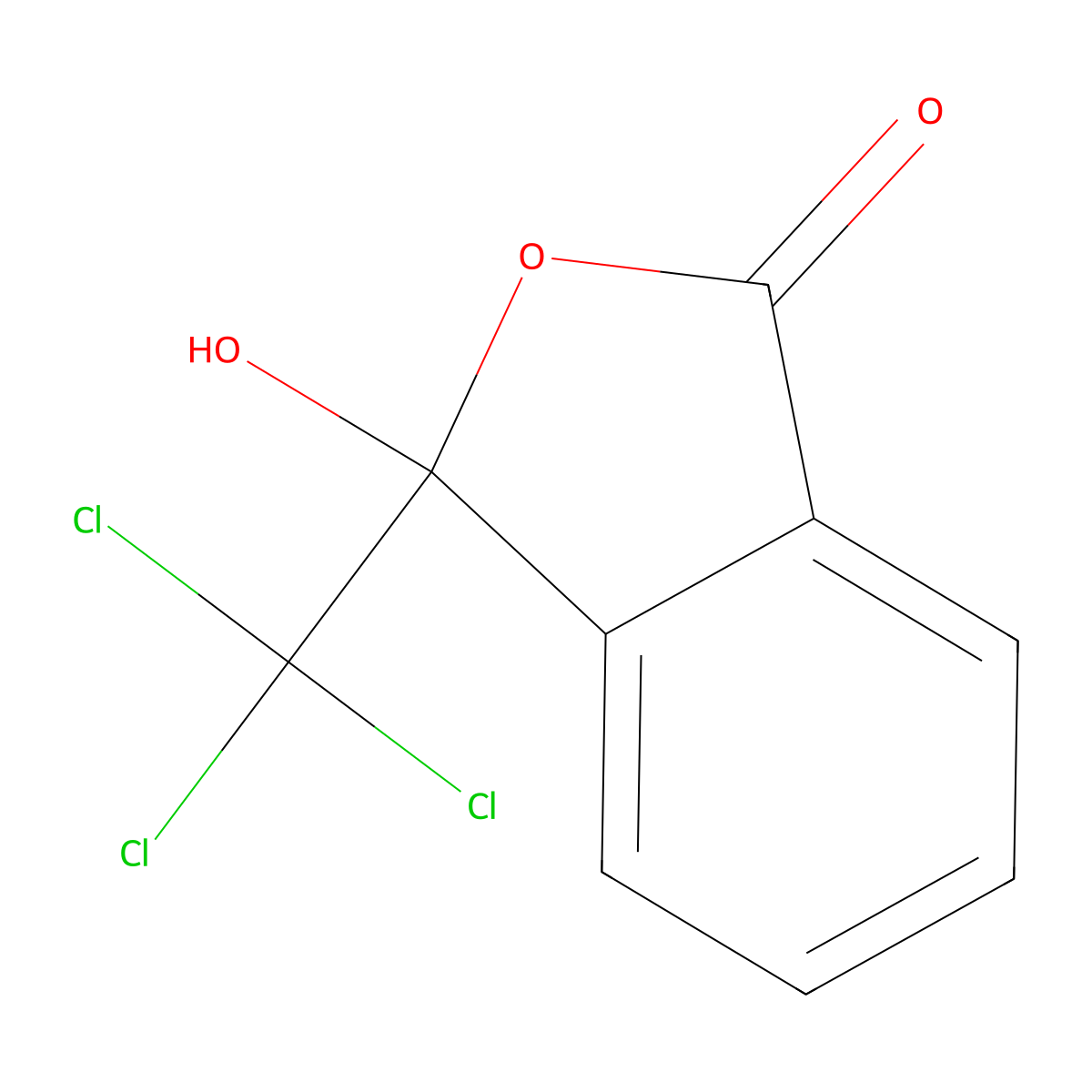 3-Hydroxy-3-(trichloromethyl)-2-benzofuran-1(3h)-one molecular structure, CAS 2902-71-8