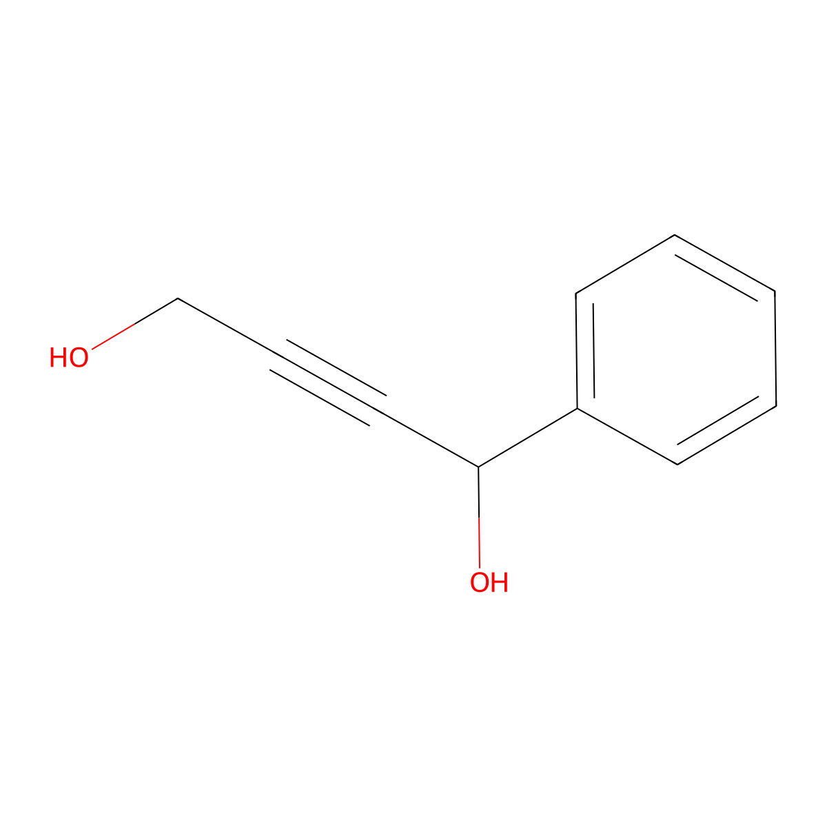1-Phenylbut-2-yne-1,4-diol molecular structure, CAS 29021-82-7
