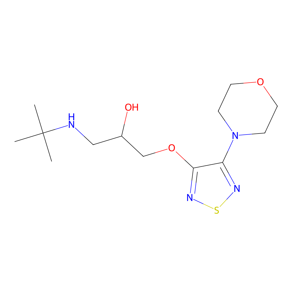 (+-)-Timolol molecular structure, CAS 29023-48-1
