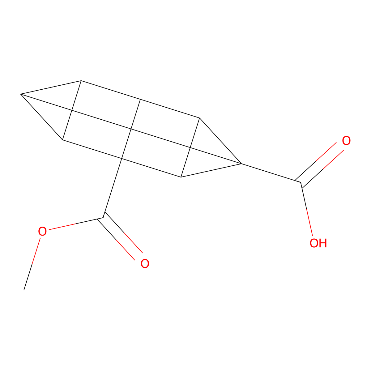 1-Methoxycarbonylpentacyclo[3.3.0.02,4.03,7.06,8]octane-3-carboxylic acid molecular structure, CAS 2902597-94-6