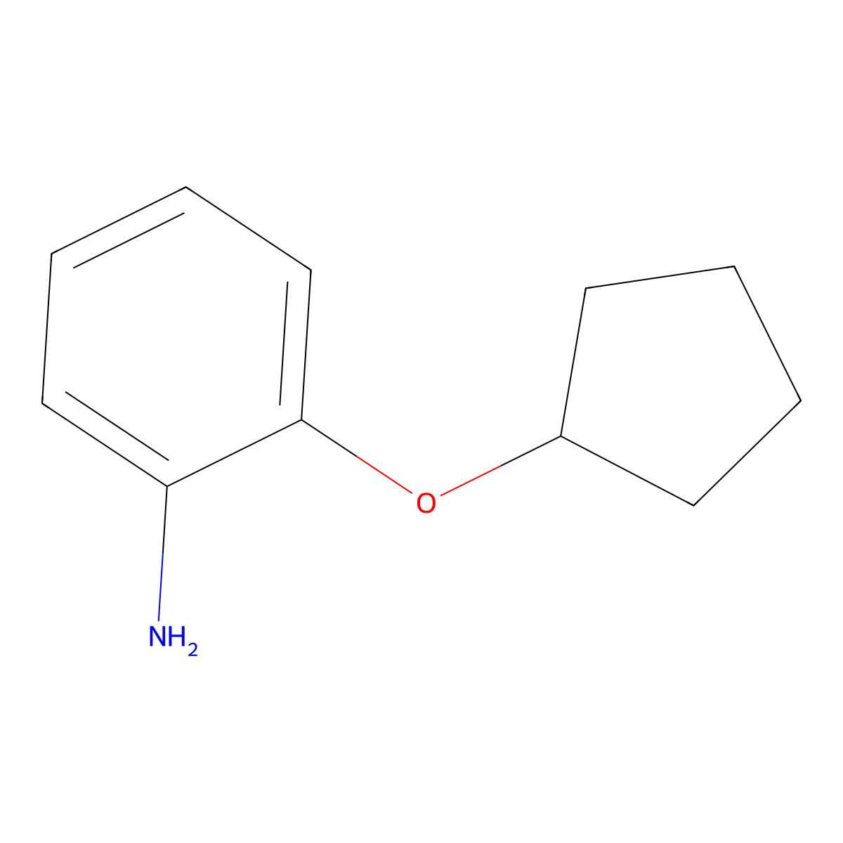 2-(Cyclopentyloxy)aniline molecular structure, CAS 29026-75-3
