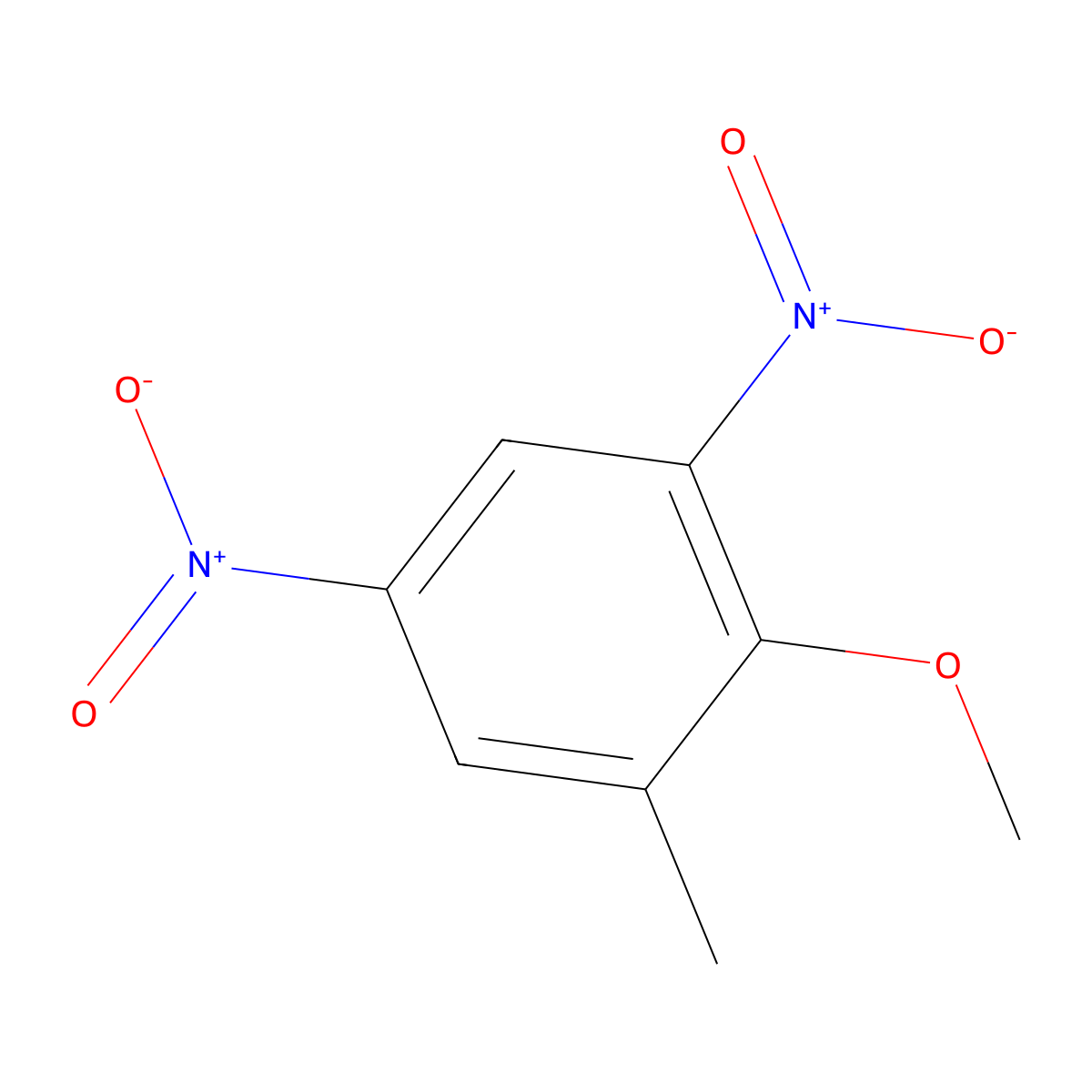 2-Methoxy-1-methyl-3,5-dinitrobenzene molecular structure, CAS 29027-13-2