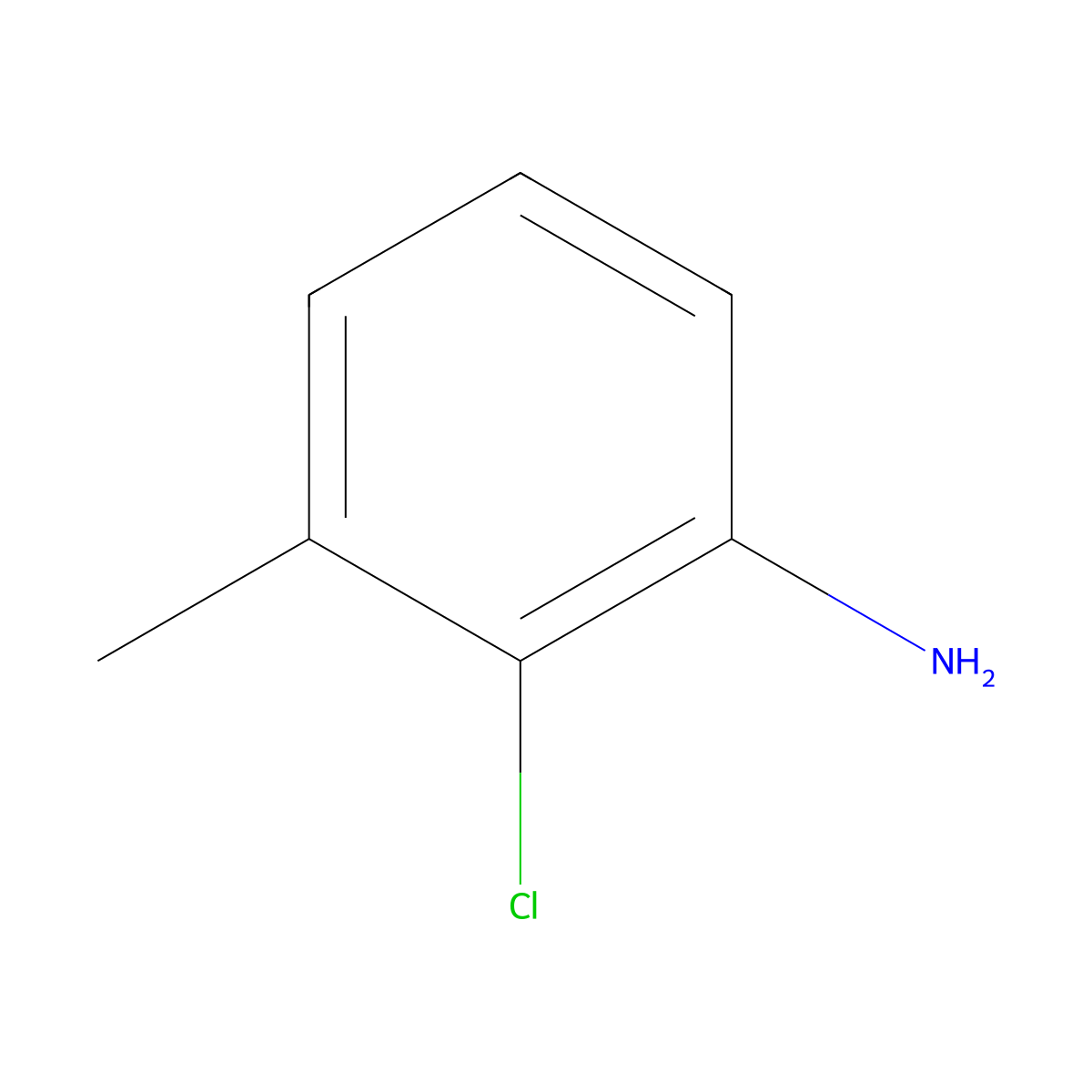 2-Chloro-m-toluidine molecular structure, CAS 29027-17-6