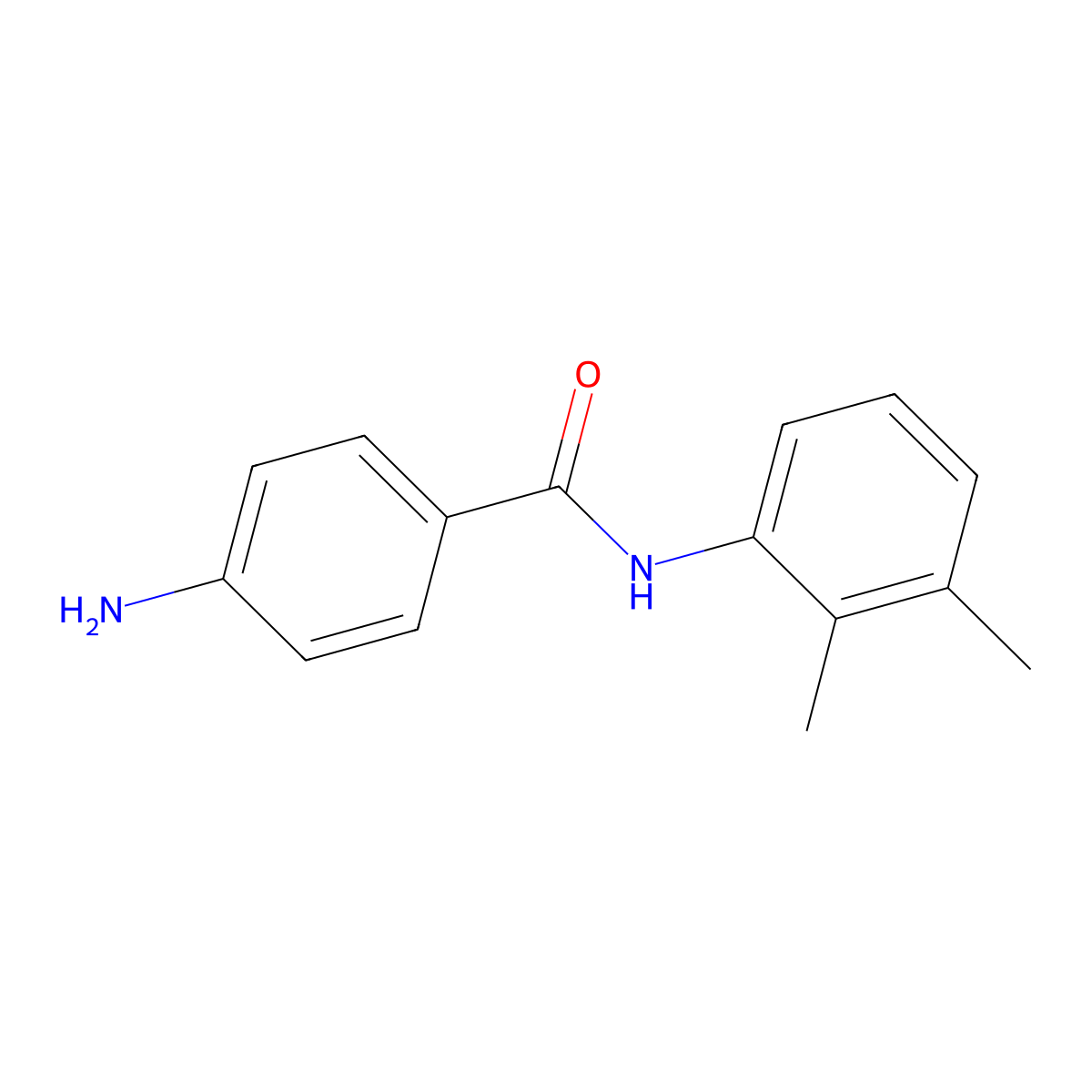 Benzamide, 4-amino-N-(2,3-dimethylphenyl)- molecular structure, CAS 29027-72-3