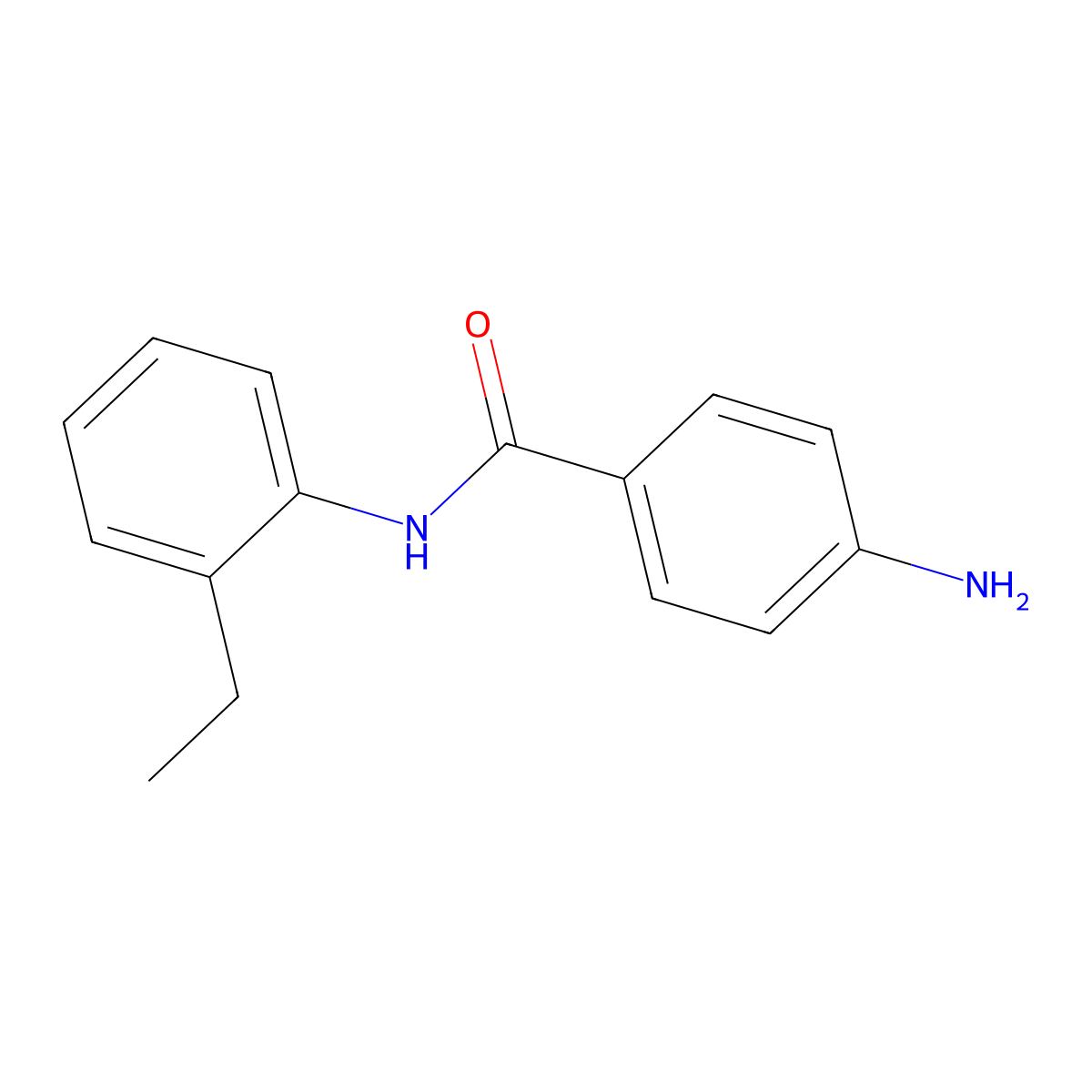 4-amino-N-(2-ethylphenyl)benzamide molecular structure, CAS 29027-73-4