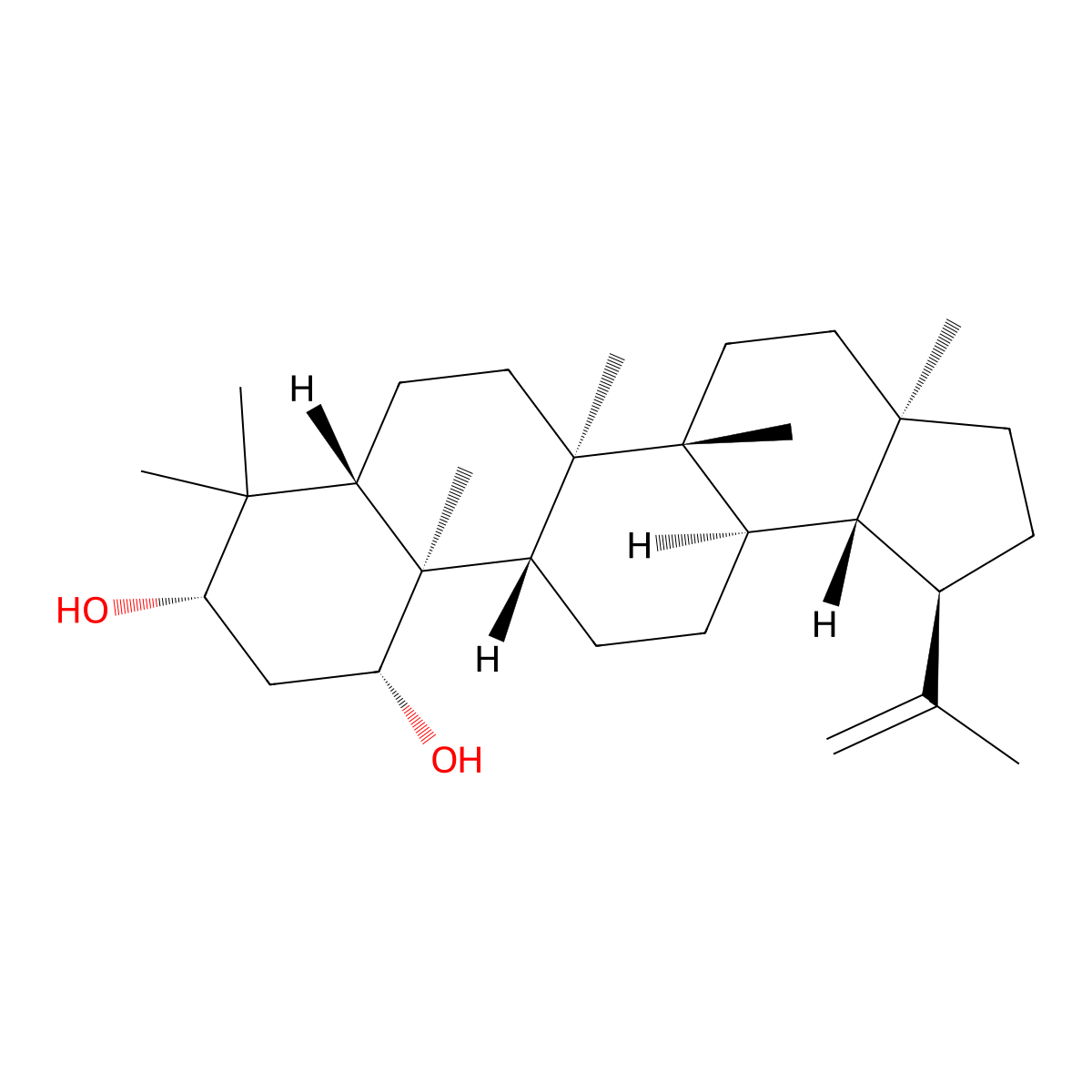 3-Epiglochidiol molecular structure, CAS 29028-10-2