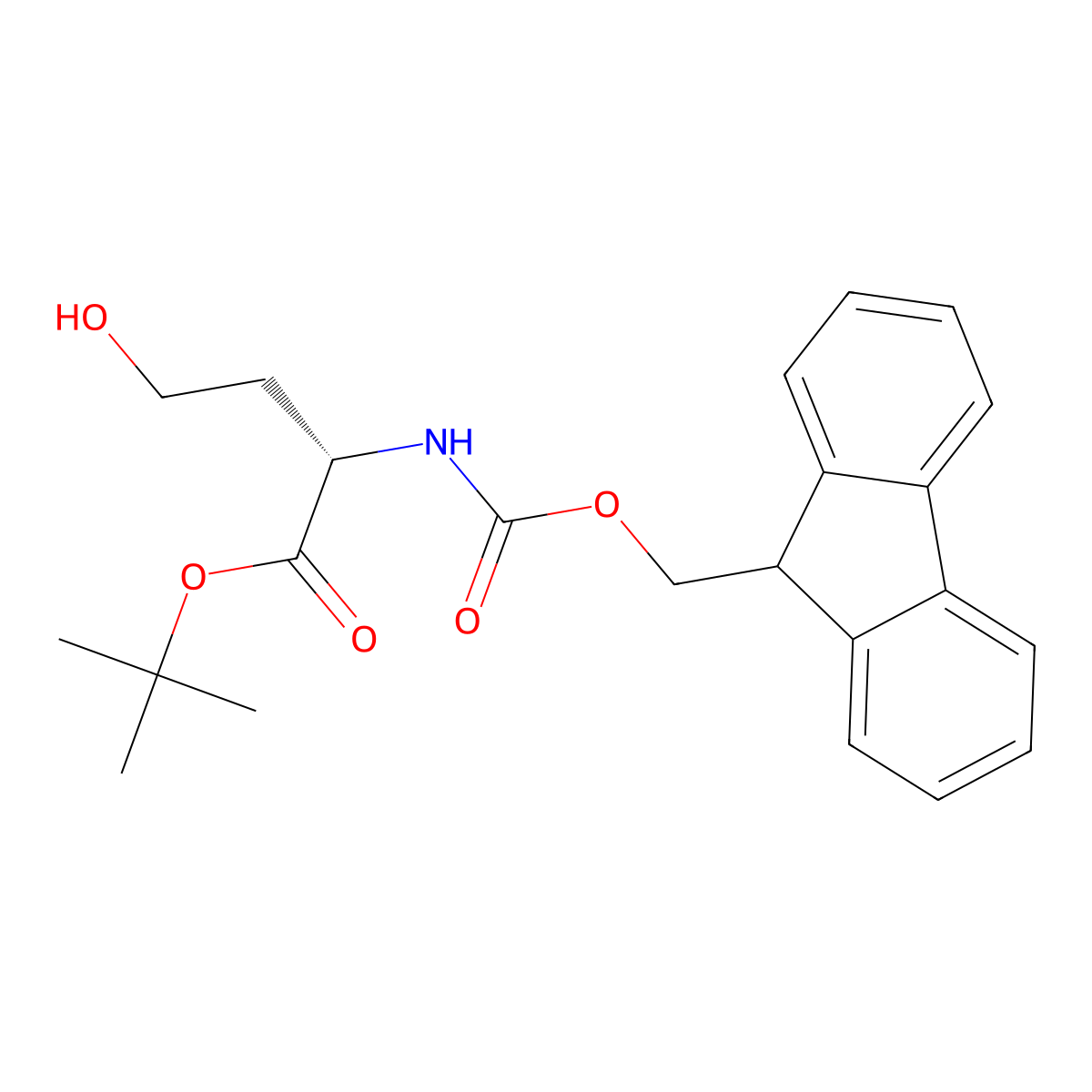tert-butyl Fmoc-L-homoserinate molecular structure, CAS 290292-95-4