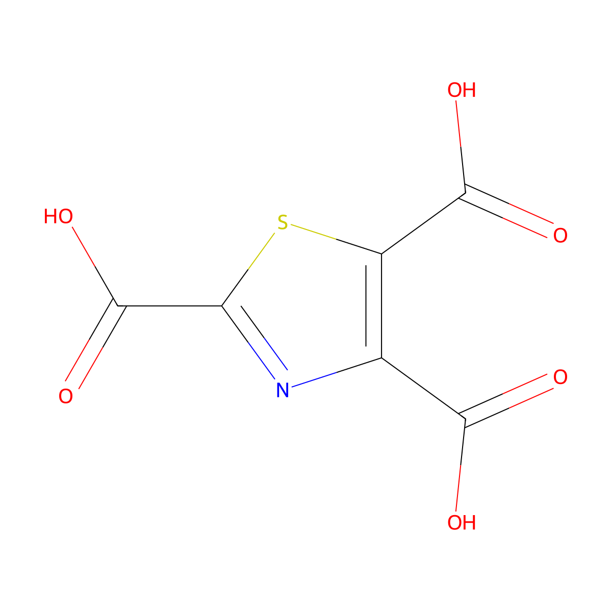 1,3-Thiazole-2,4,5-tricarboxylic acid molecular structure, CAS 290294-61-0