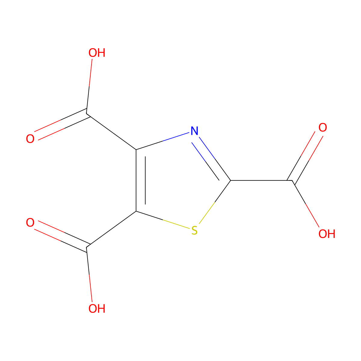 1,3-Thiazole-2,4,5-tricarboxylic acid molecular structure, CAS 290294-61-0