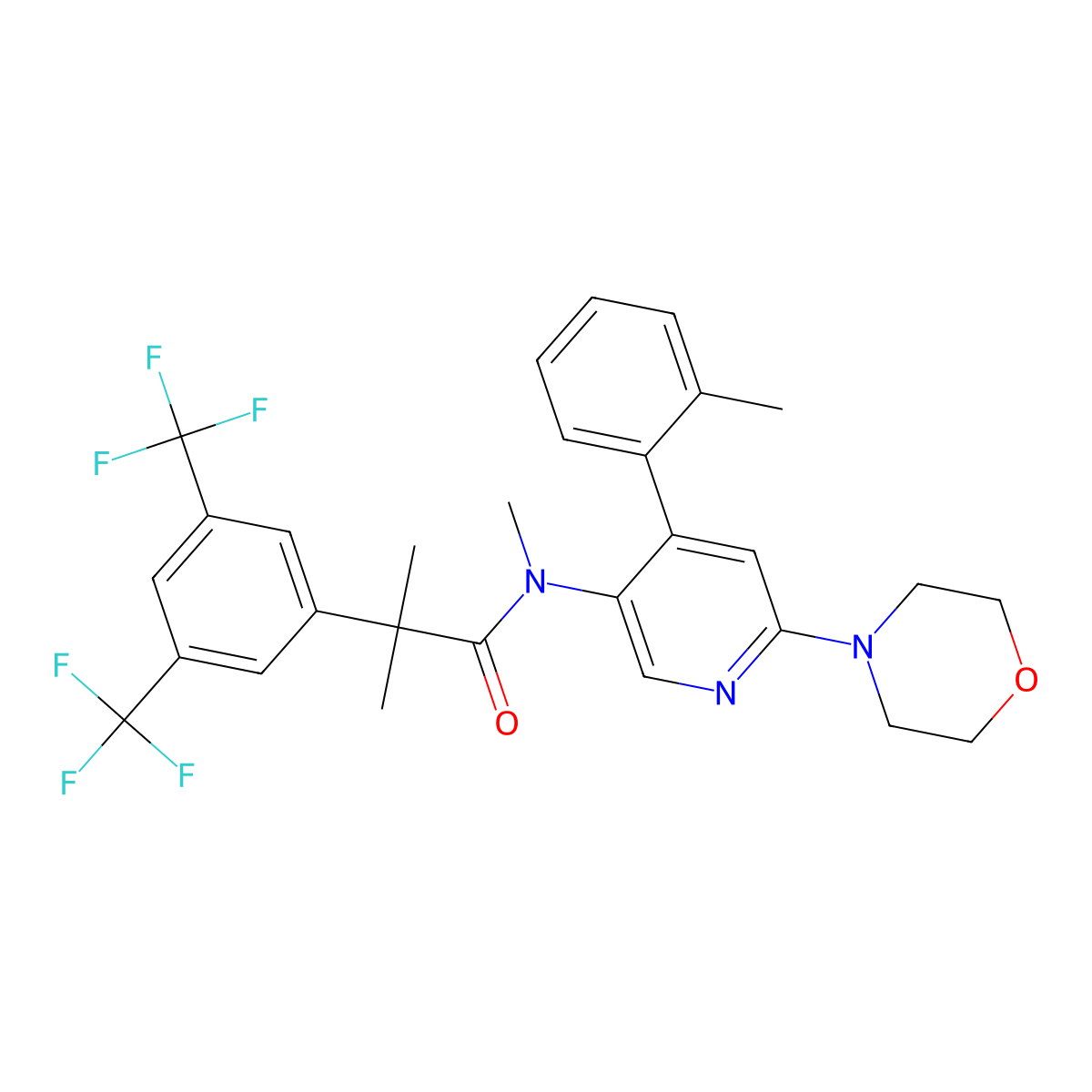 Befetupitant molecular structure, CAS 290296-68-3