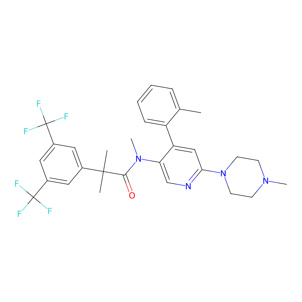 Netupitant molecular structure, CAS 290297-26-6