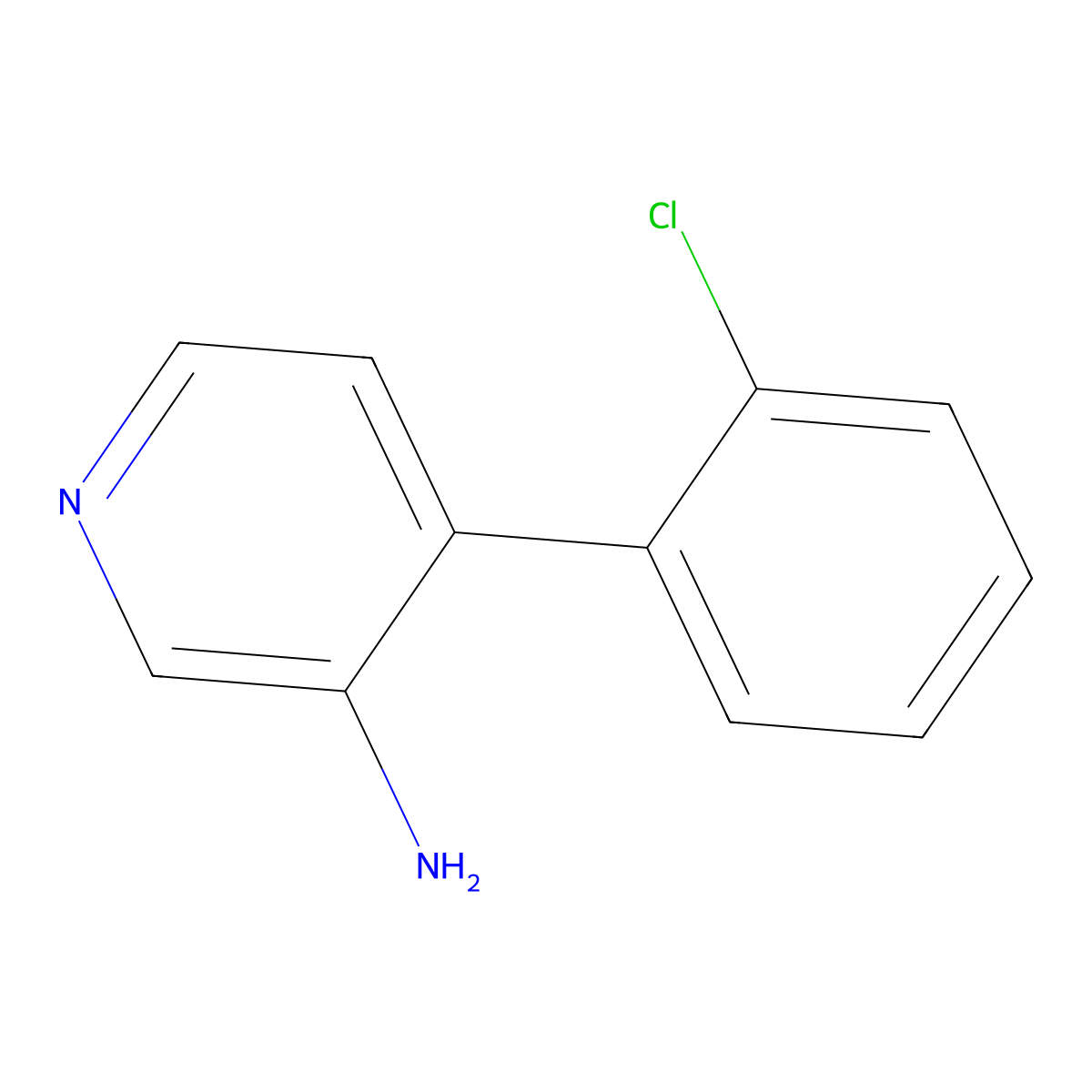 4-(2-Chlorophenyl)pyridin-3-amine molecular structure, CAS 290297-28-8