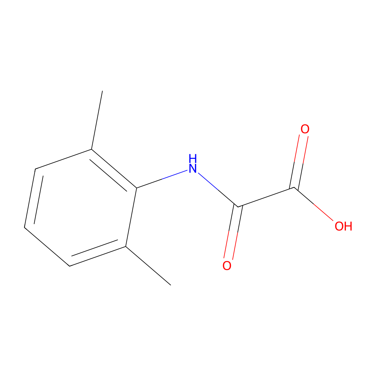 2-(2,6-Dimethylphenylamino)-2-oxoacetic acid molecular structure, CAS 2903-48-2
