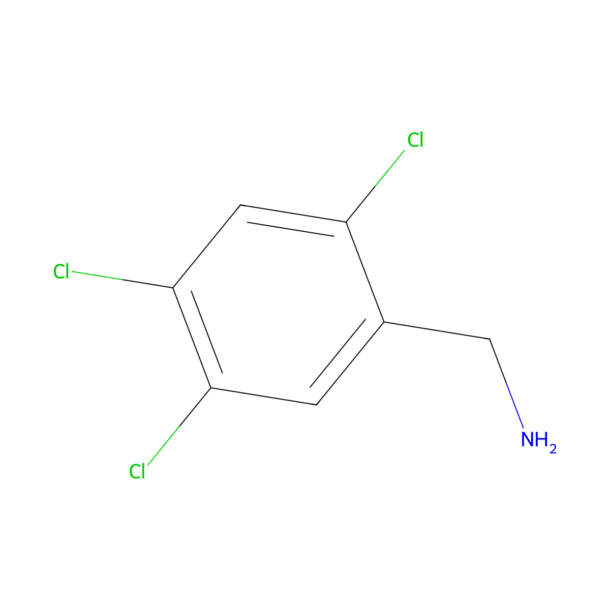 (2,4,5-Trichlorophenyl)methanamine molecular structure, CAS 2903-49-3