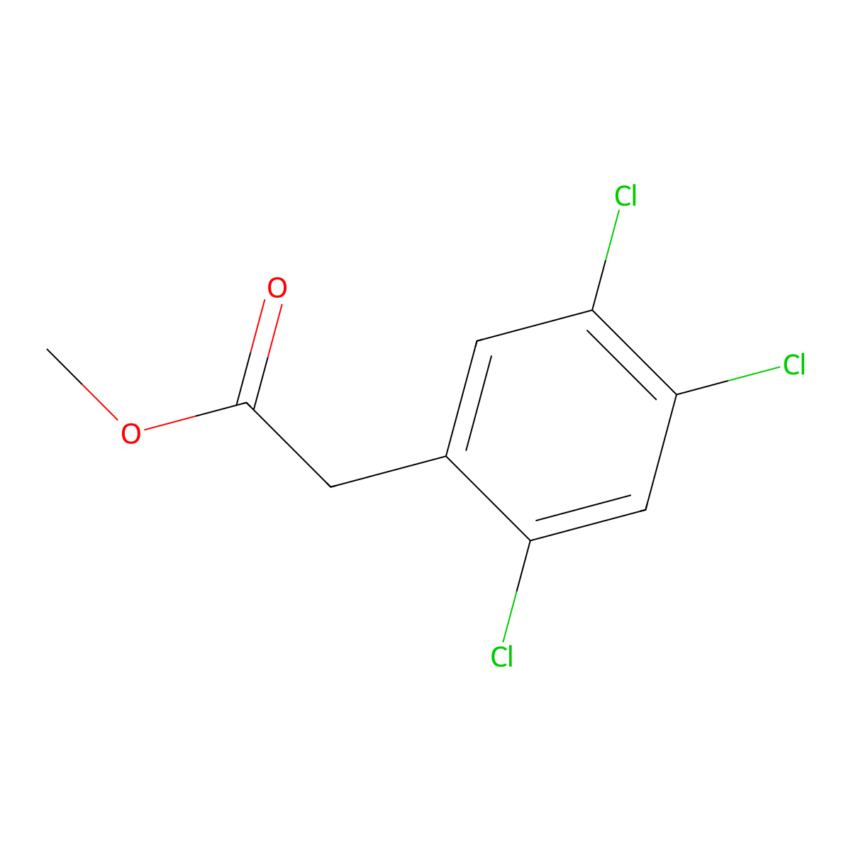 Methyl 2-(2,4,5-trichlorophenyl)acetate molecular structure, CAS 2903-65-3