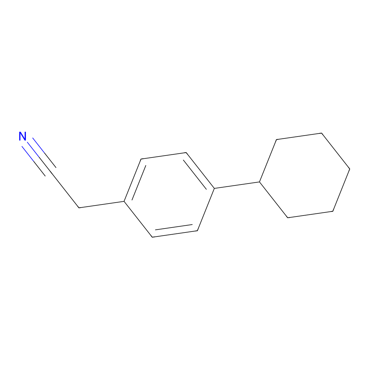 2-(4-Cyclohexylphenyl)acetonitrile molecular structure, CAS 29030-58-8