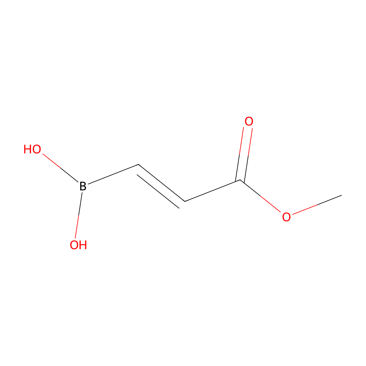 (E)-(3-methoxy-3-oxoprop-1-en-1-yl)boronic acid molecular structure, CAS 290305-47-4