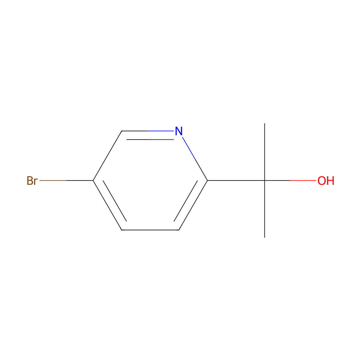 2-(5-Bromopyridin-2-yl)propan-2-ol molecular structure, CAS 290307-40-3
