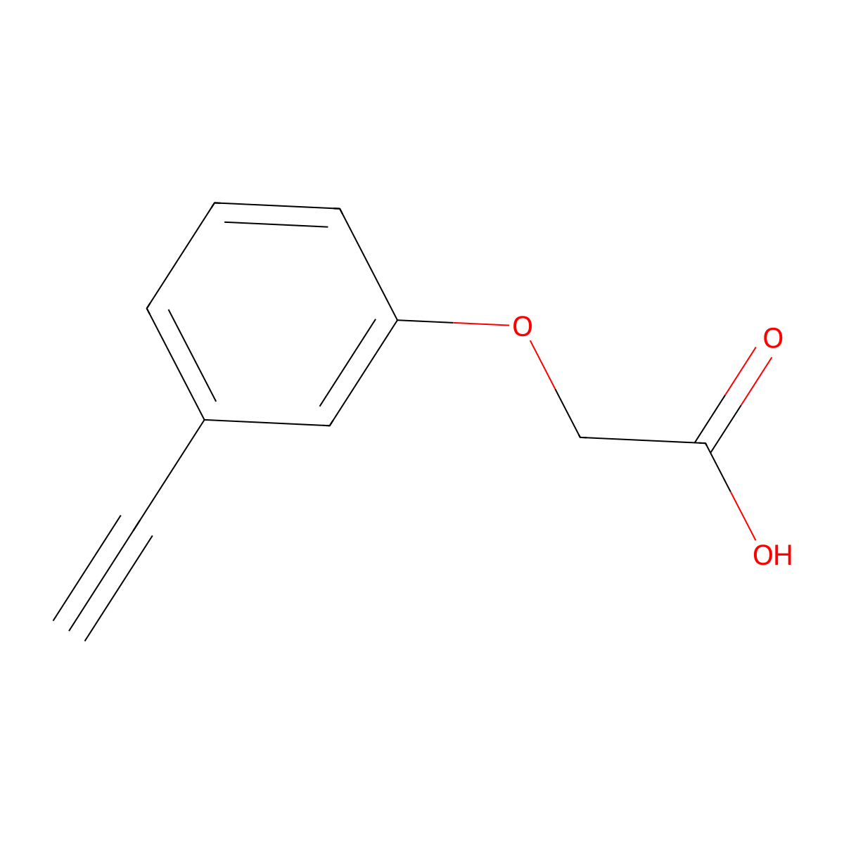 2-(3-Ethynylphenoxy)acetic acid molecular structure, CAS 290311-11-4