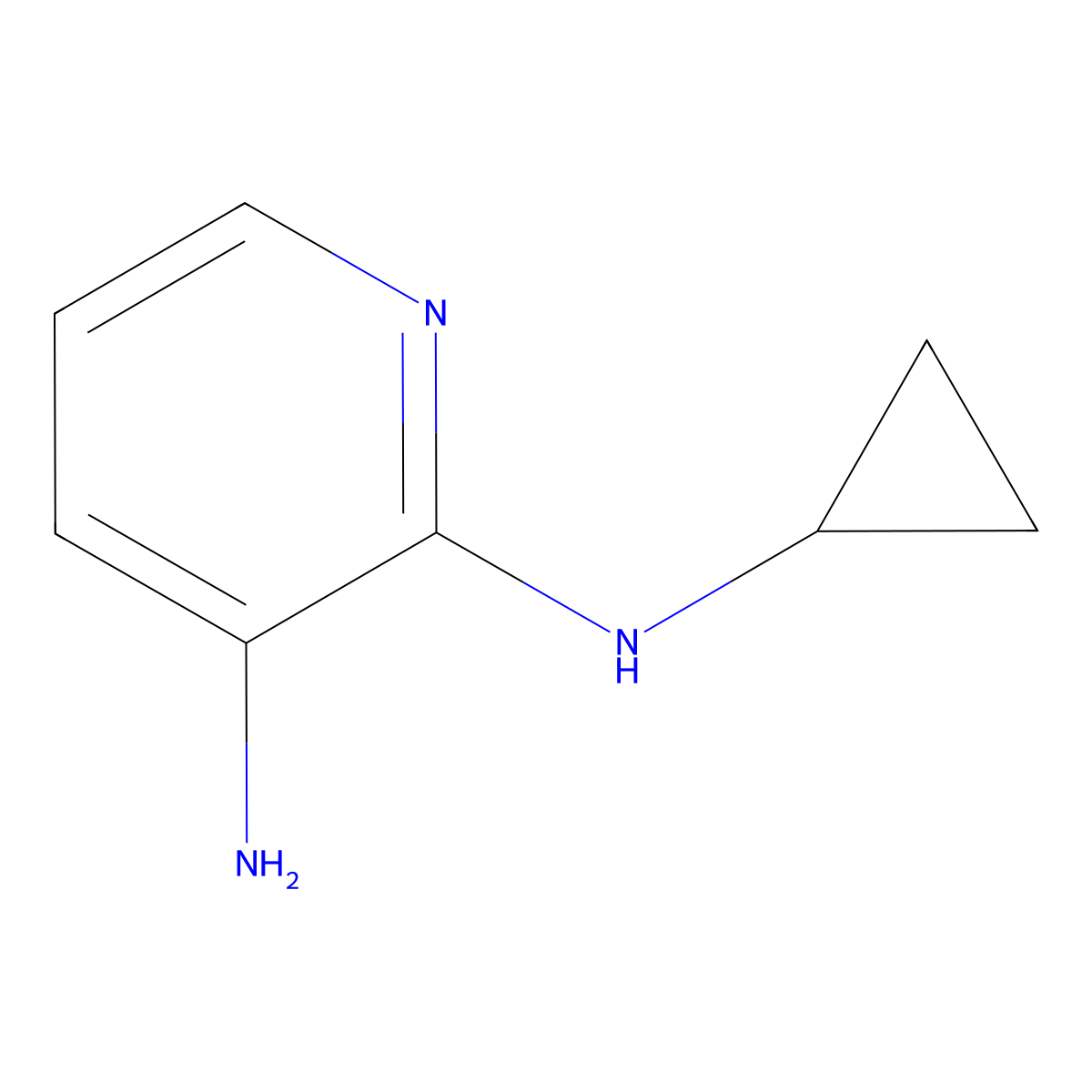 N2-cyclopropylpyridine-2,3-diamine molecular structure, CAS 290313-23-4