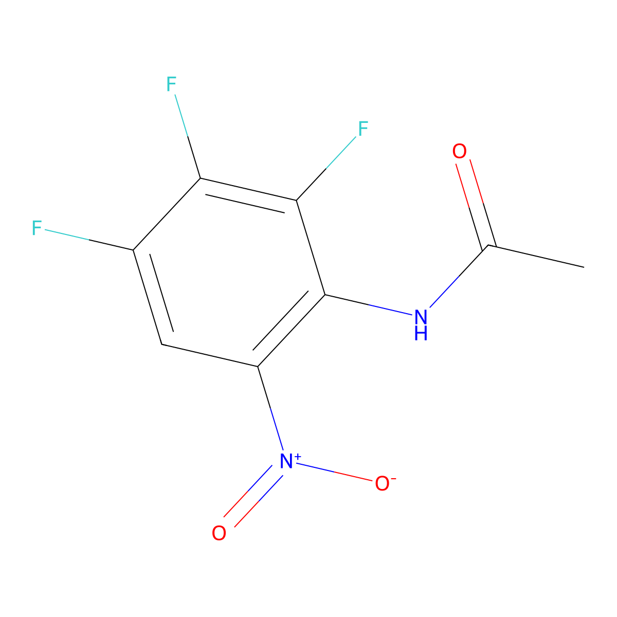 N-(2,3,4-trifluoro-6-nitrophenyl)acetamide molecular structure, CAS 290313-50-7