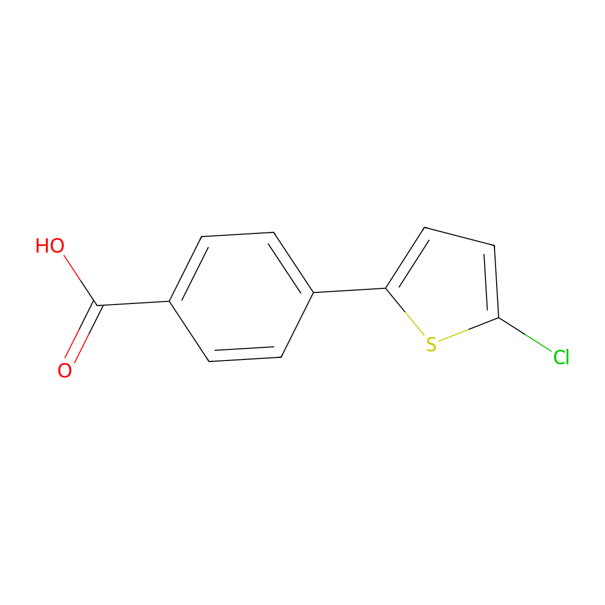 4-(5-Chlorothiophen-2-YL)benzoic acid molecular structure, CAS 290326-23-7