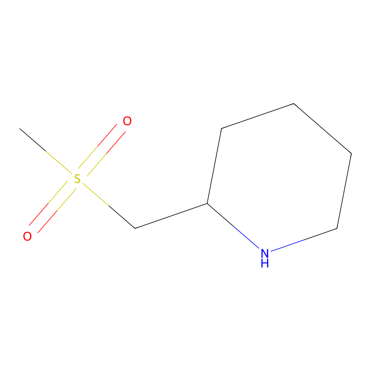 2-(Methanesulfonylmethyl)piperidine molecular structure, CAS 290328-52-8