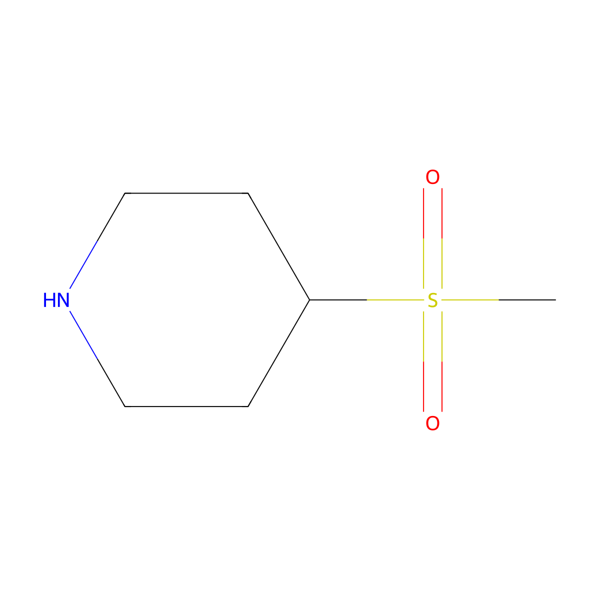 4-(Methanesulfonyl)piperidine molecular structure, CAS 290328-55-1