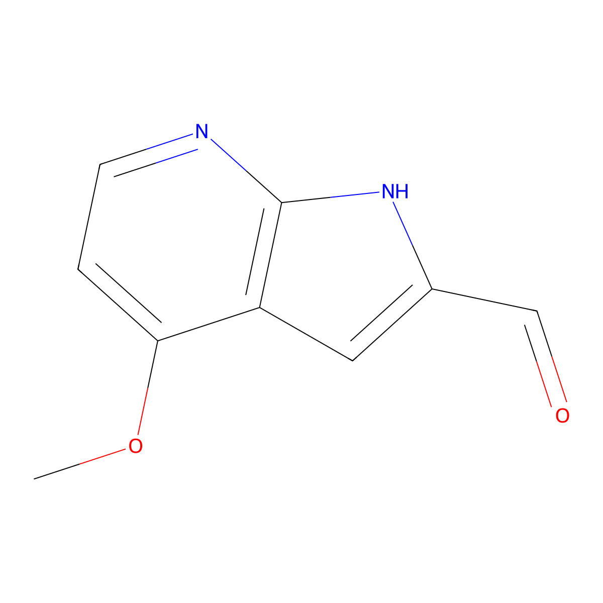 4-Methoxy-1H-pyrrolo[2,3-b]pyridine-2-carbaldehyde molecular structure, CAS 290333-01-6