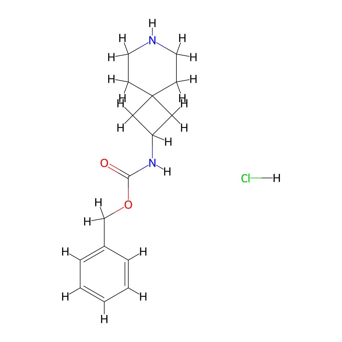 Benzyl (7-azaspiro[3.5]nonan-2-yl)carbamate hydrochloride molecular structure, CAS 2903427-09-6
