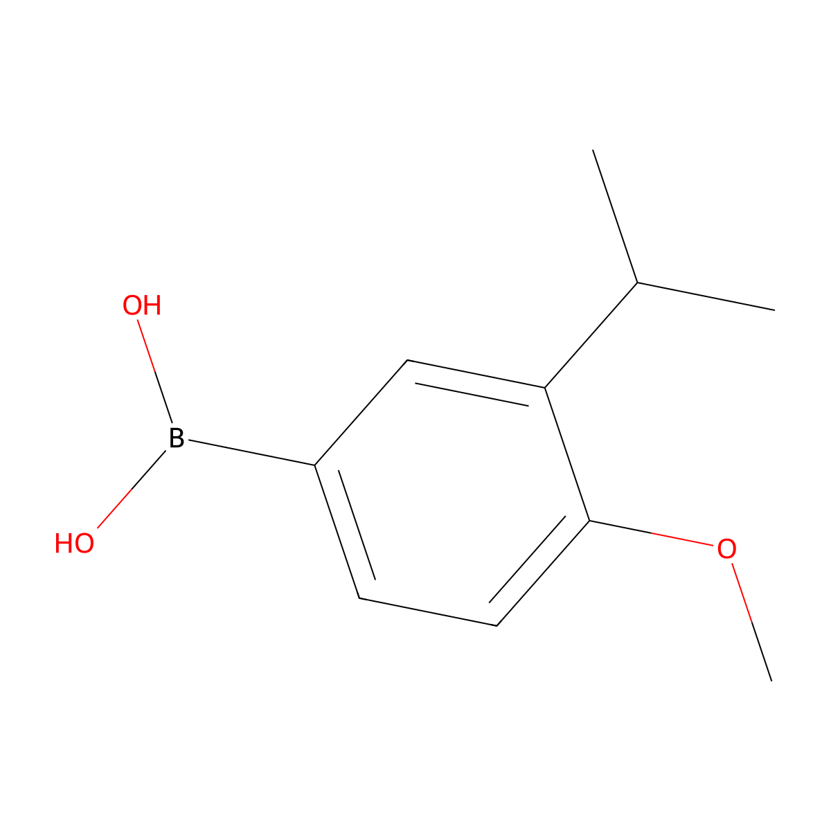 4-Methoxy-3-(1-methylethyl)phenylboronic acid molecular structure, CAS 290348-01-5