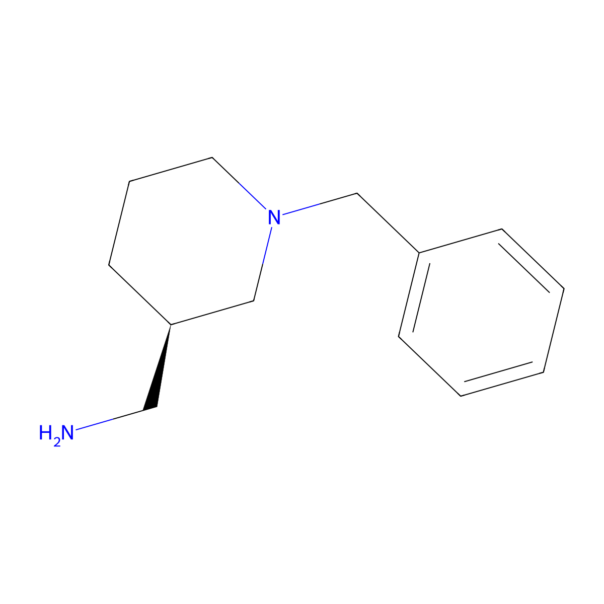 (R)-(1-Benzylpiperidin-3-YL)methanamine molecular structure, CAS 290363-59-6