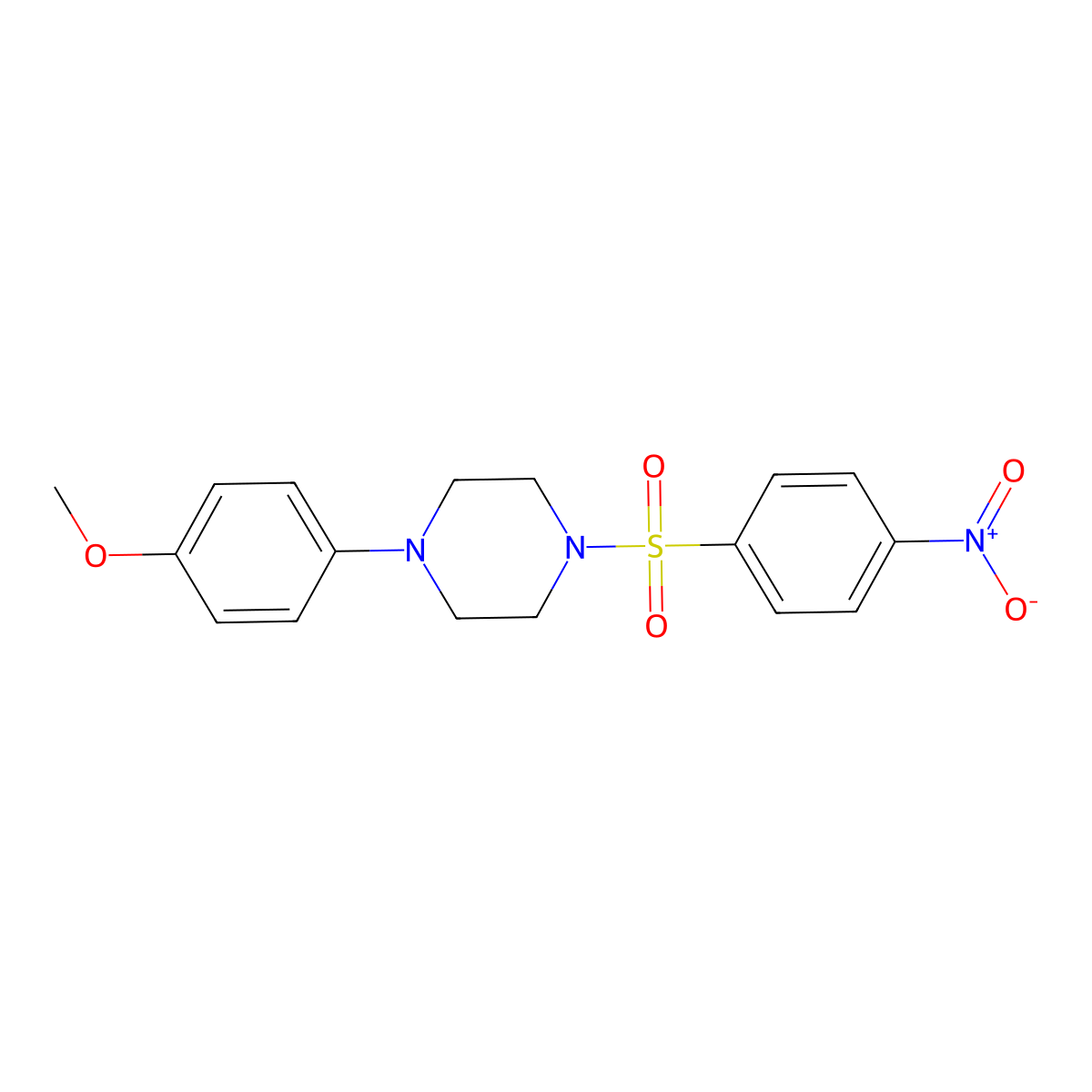 1-(4-Methoxyphenyl)-4-[(4-nitrophenyl)sulfonyl]piperazine molecular structure, CAS 290363-61-0