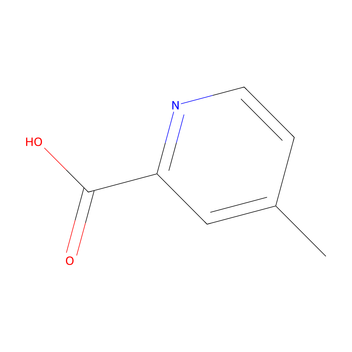 4-Methylpyridine-2-carboxylic acid molecular structure, CAS 290365-32-1