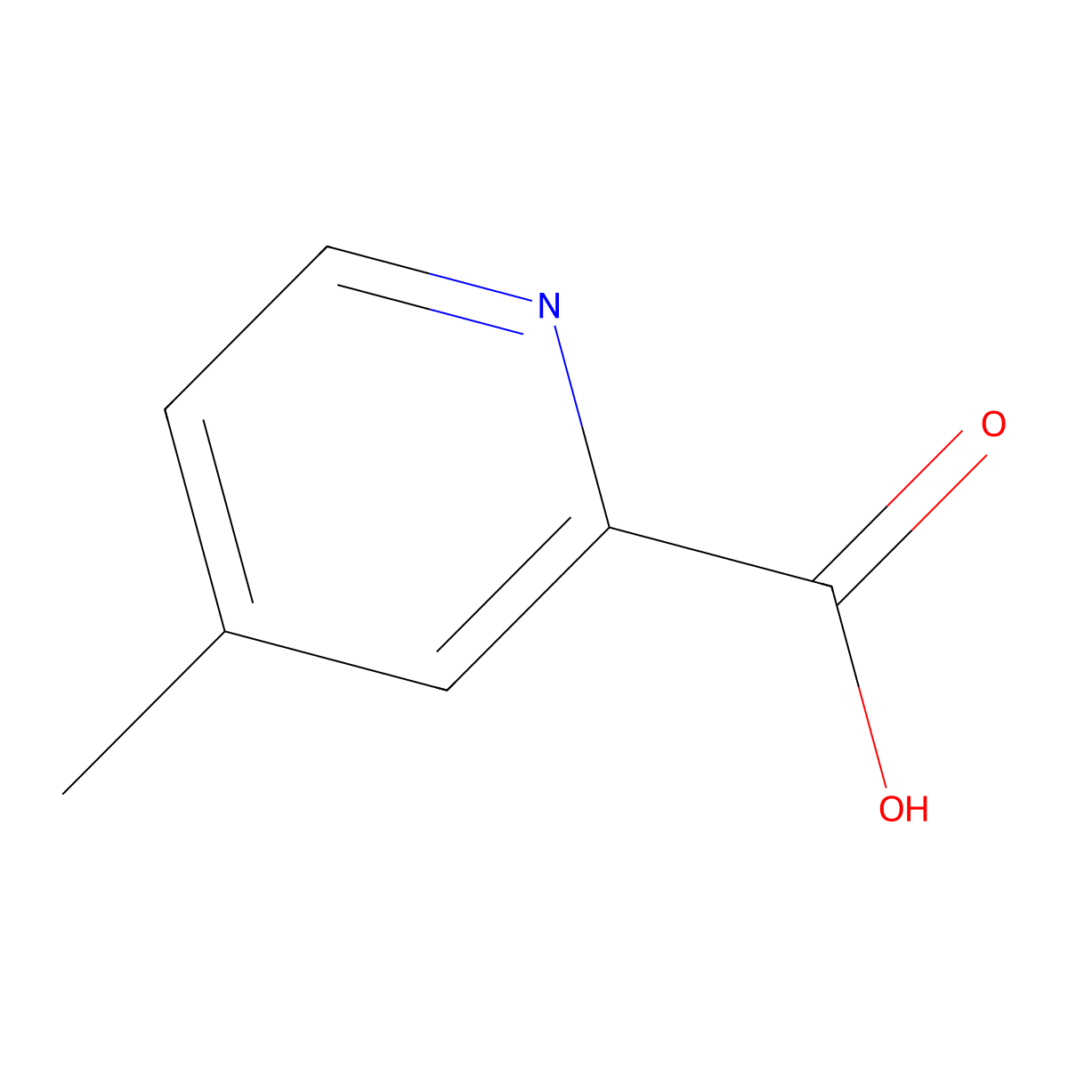 4-Methylpyridine-2-carboxylic acid molecular structure, CAS 290365-32-1