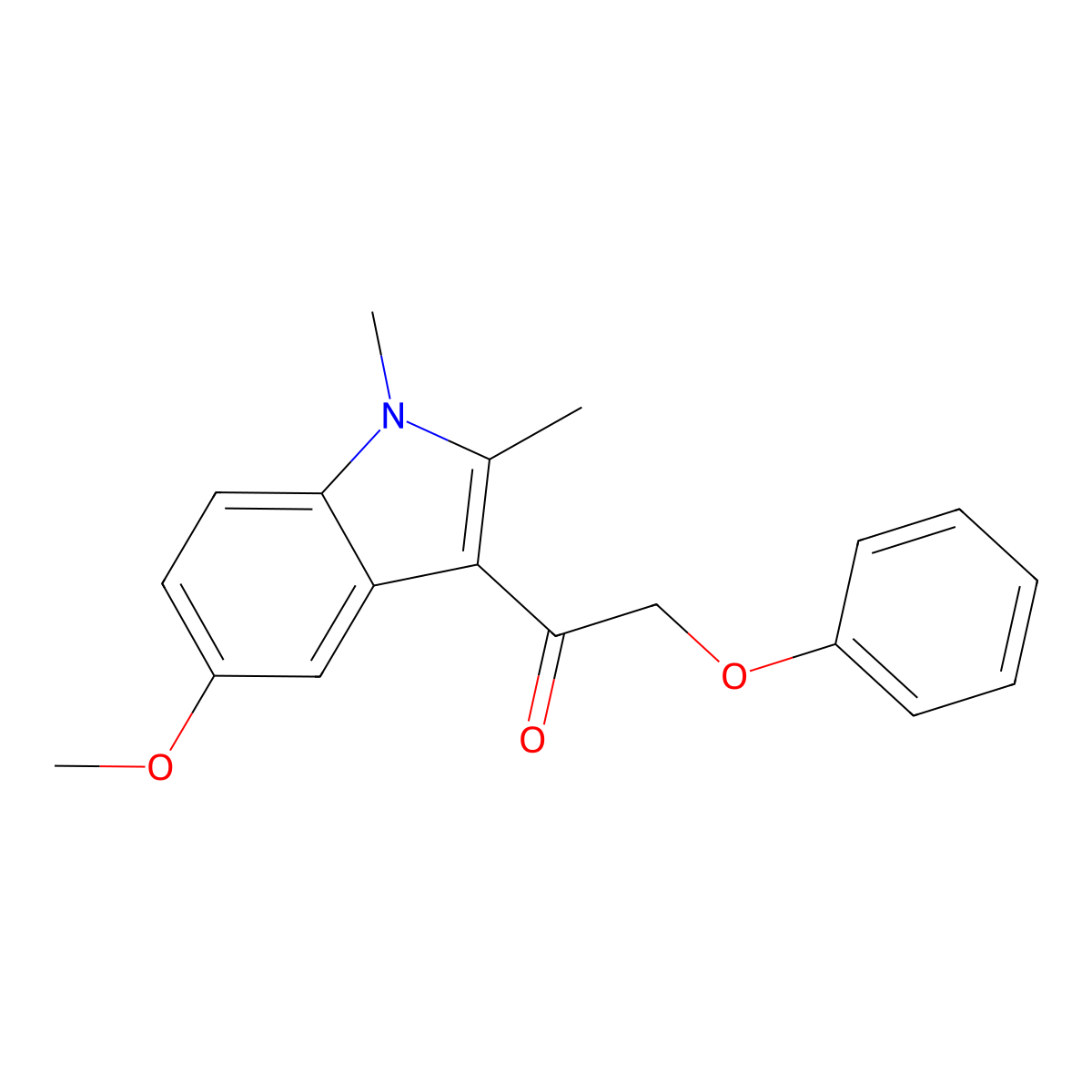 1-(5-Methoxy-1,2-dimethylindol-3-yl)-2-phenoxyethanone molecular structure, CAS 290366-22-2