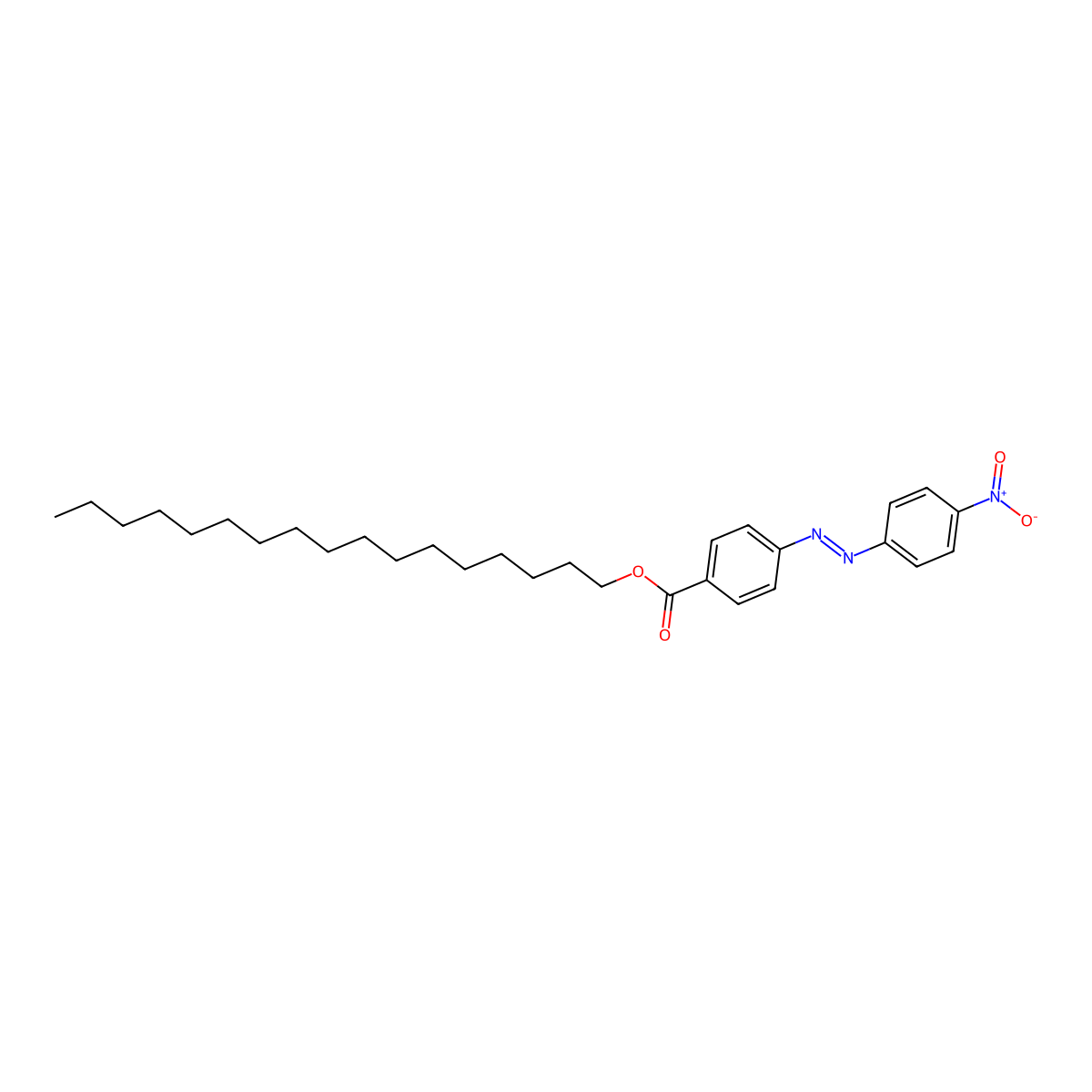 Heptadecyl 4-[(4-nitrophenyl)diazenyl]benzoate molecular structure, CAS 290366-34-6