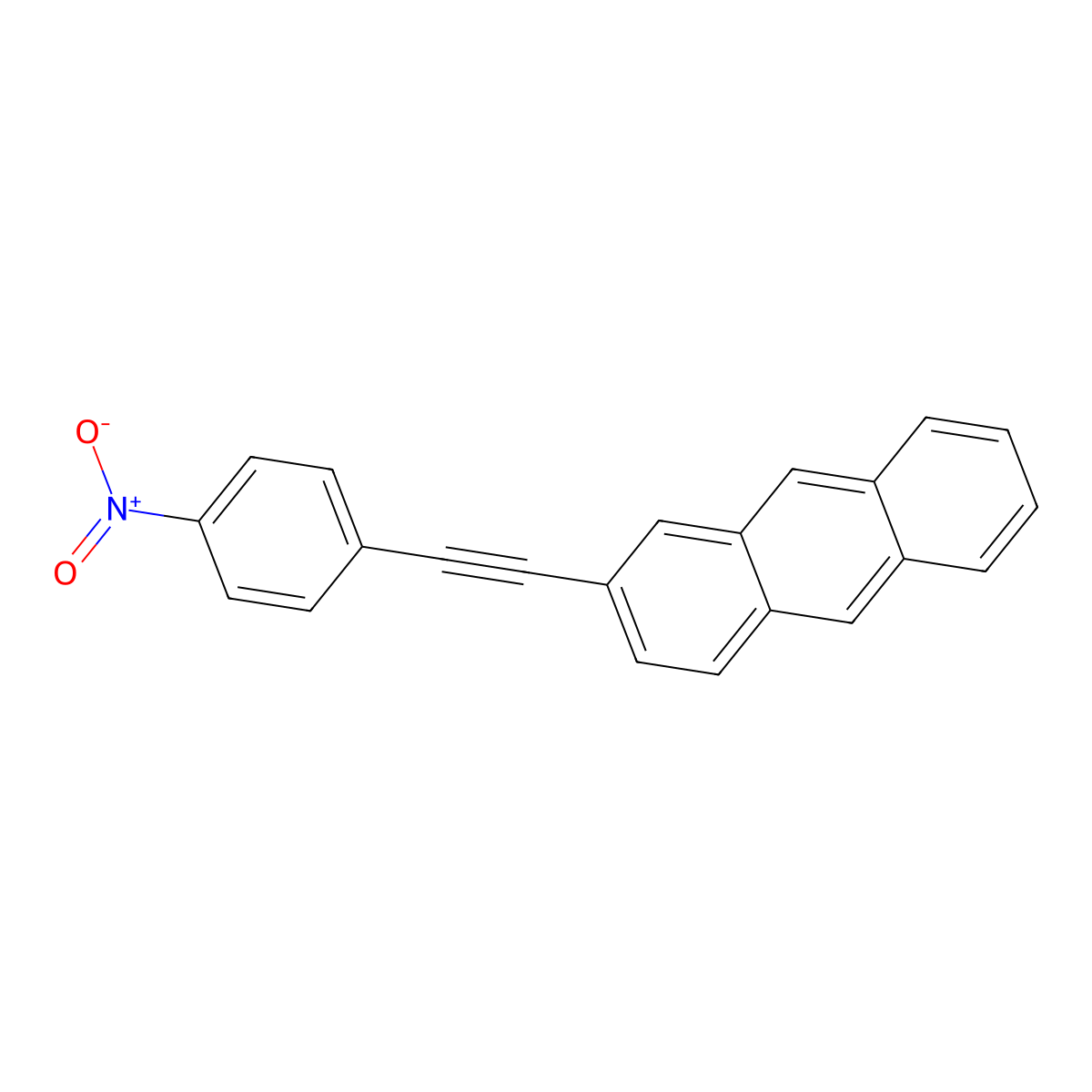 2-[2-(4-Nitrophenyl)ethynyl]anthracene molecular structure, CAS 290366-37-9
