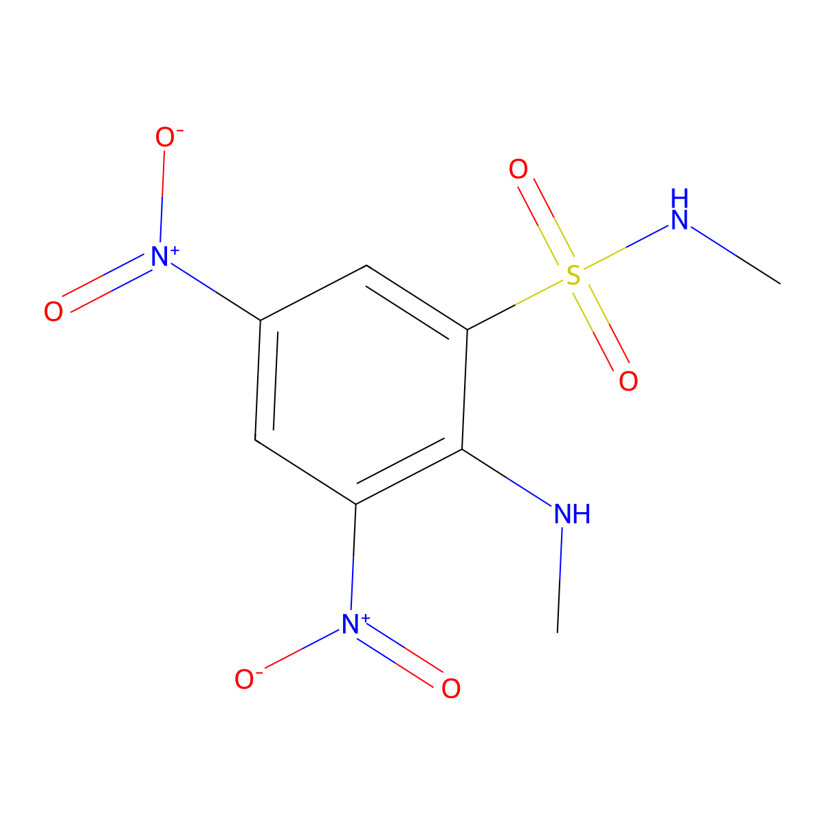 N-methyl-2-(methylamino)-3,5-dinitrobenzenesulfonamide molecular structure, CAS 290366-60-8