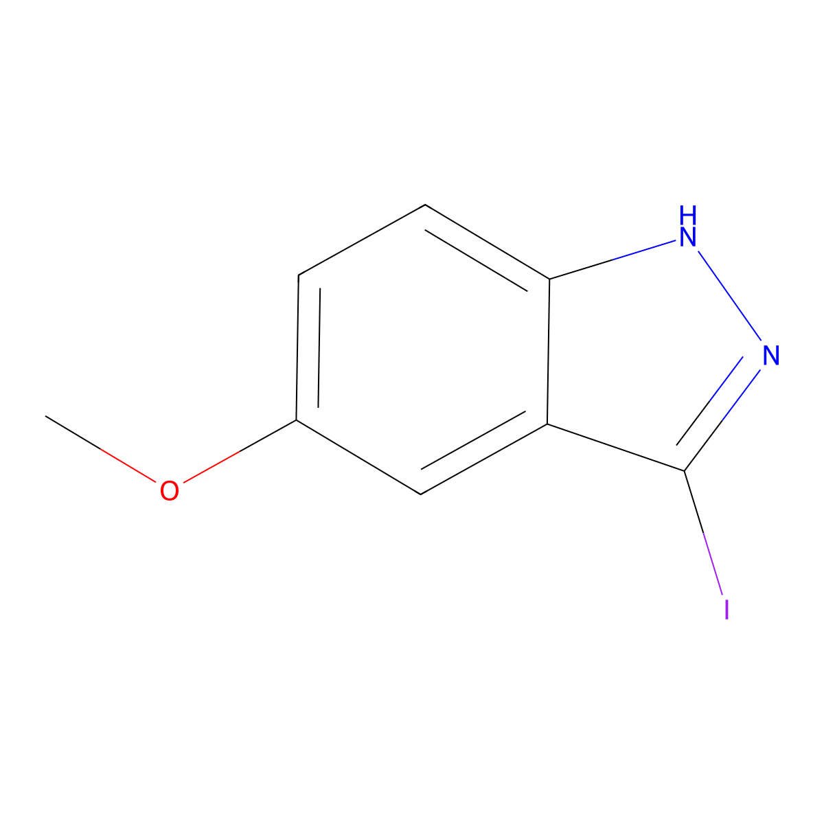 3-Iodo-5-methoxy-2H-indazole molecular structure, CAS 290367-99-6