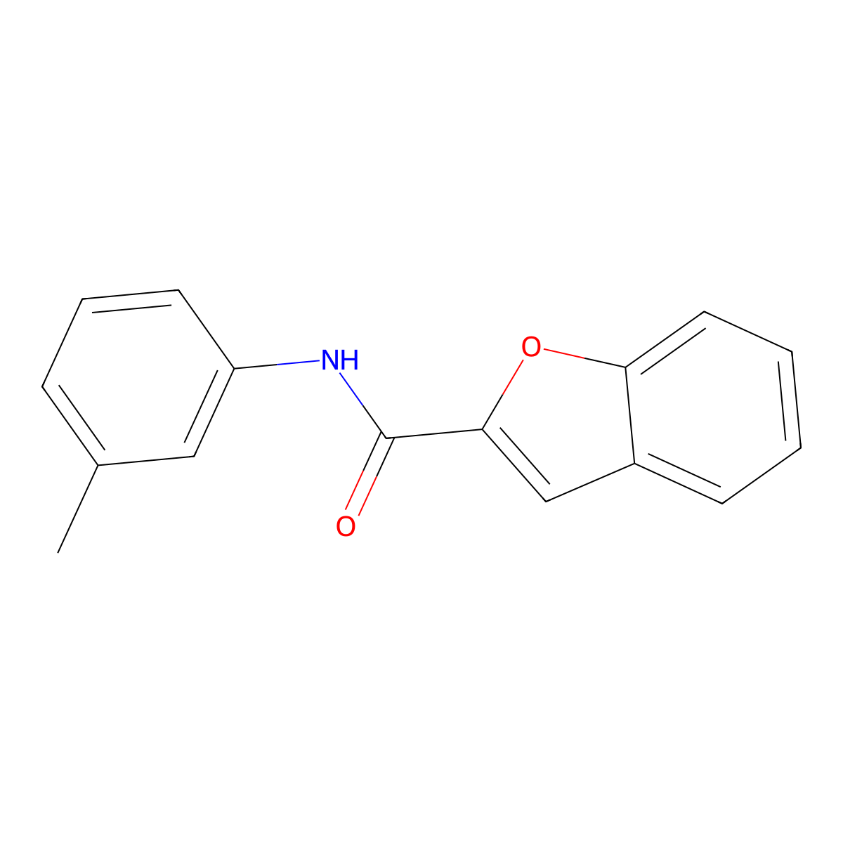 N-(3-methylphenyl)-1-benzofuran-2-carboxamide molecular structure, CAS 29037-71-6