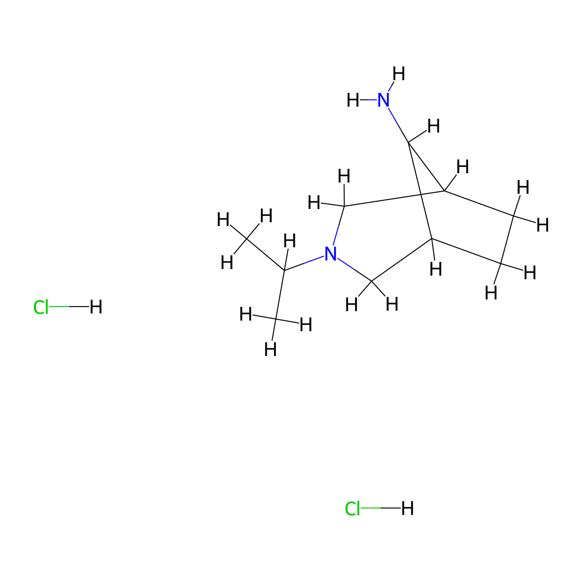 3-Isopropyl-3-azabicyclo[3.2.1]octan-8-amine;dihydrochloride molecular structure, CAS 2903972-23-4