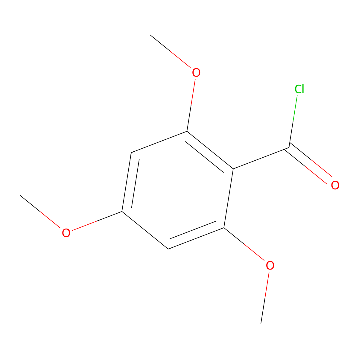 2,4,6-Trimethoxybenzoyl chloride molecular structure, CAS 2904-65-6